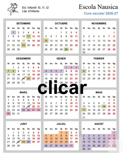 Calendari LLar d'infants